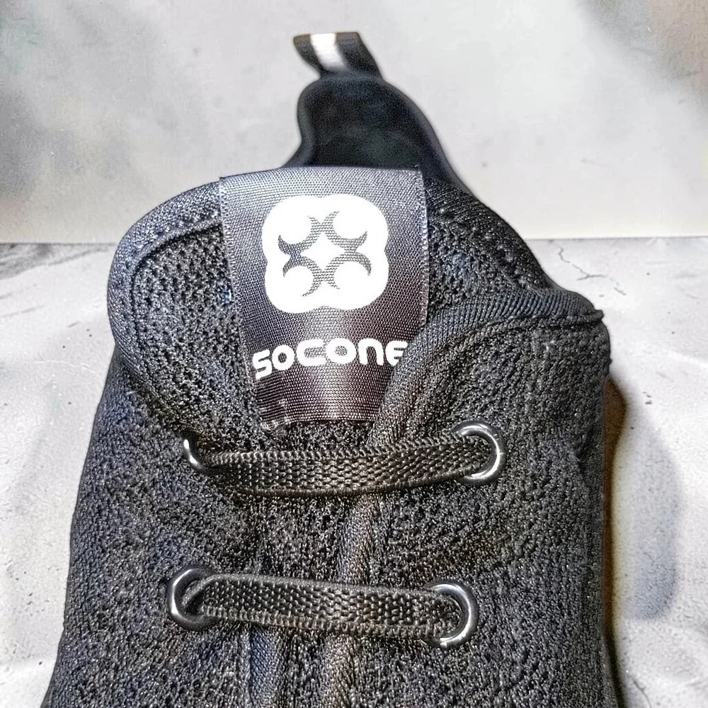 Socone Mens Mesh Water Shoe Black Slip On Barefoot Beach Aqua Sneaker 354574-069